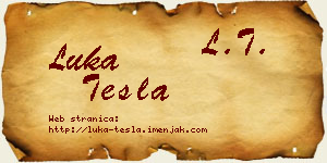 Luka Tesla vizit kartica